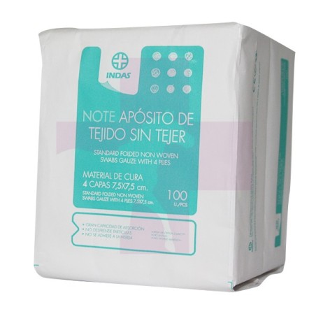 GASAS NO ESTERILES, TEXPLA, 7.5CMX7.5CM, 100UNDS
