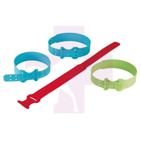 COLLAR DE PLASTICO CON CIERRE PARA OVINO, 56CM, ROJO