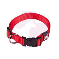 COLLAR REGULABLE NYLON BASIC, ROJO, 1.5CM