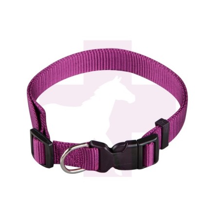 COLLAR REGULABLE NYLON BASIC, PURPURA, 1.5CM