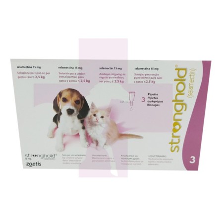 STRONGHOLD CACHORROS -2.5KG, 15MG, 1 PIPETA