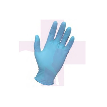 GUANTES NITRILO SIN POLVO, TALLA S, 100 UNIDADES