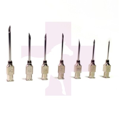 AGUJA HIPODERMICA ACERO INOX 15x1.3, 18Gx5/8'', 12UNDS