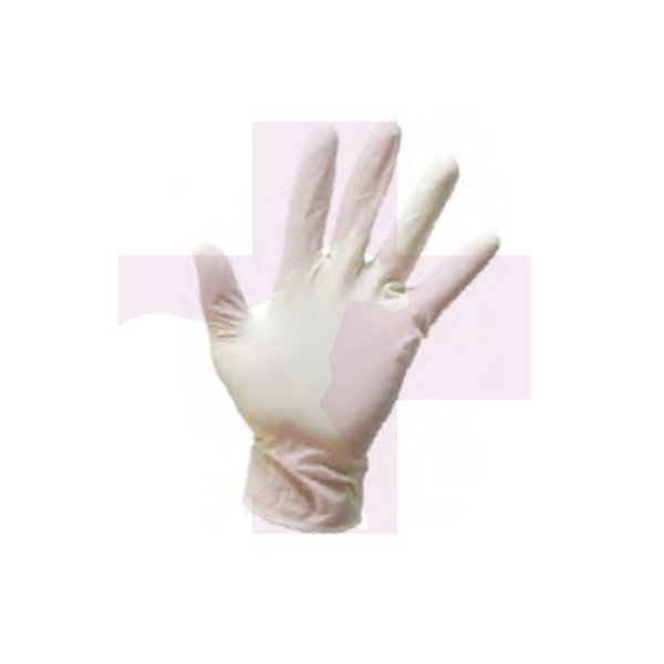 GUANTES DE LATEX SIN POLVO, 100 UNDS, TALLA M (ALBA)