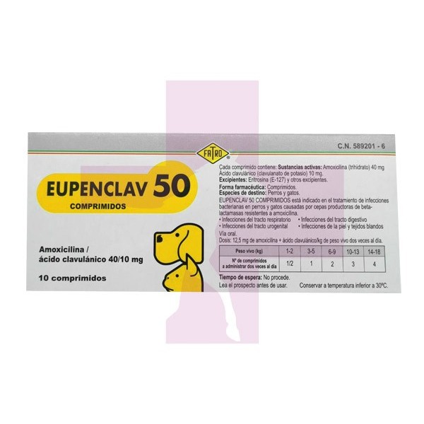 EUPENCLAV 50MG, 10 COMPRIMIDOS