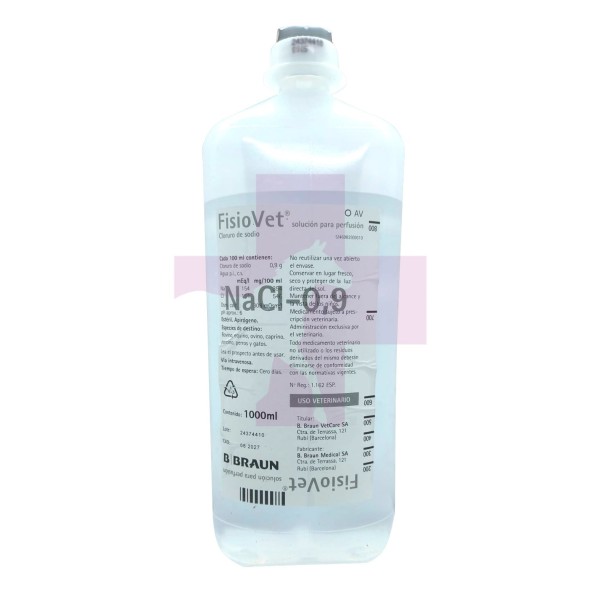 FISIOVET BRAUN, SUERO FISIOLOGICO, 1L