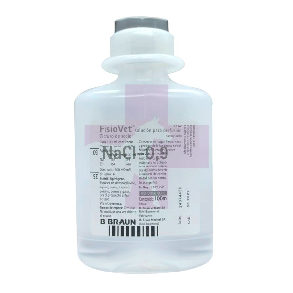 FISIOVET BRAUN, SUERO FISIOLÓGICO 100ML