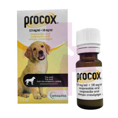 PROCOX 0,9 MG/ML + 18 MG/ML, 7.5ML