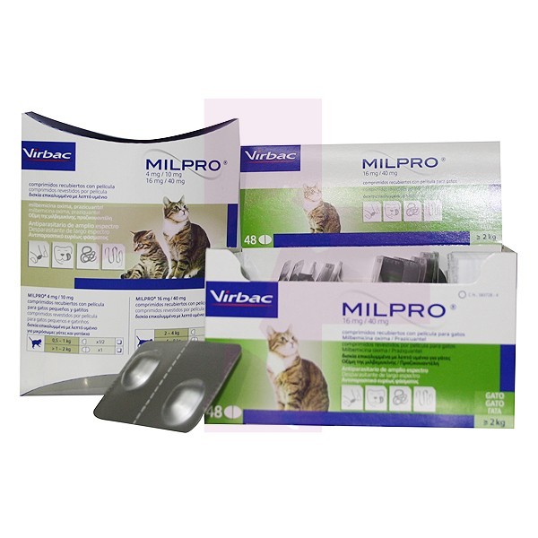 MILPRO 56MG, GATO GRANDE + 2KG, 2 COMPRIMIDOS