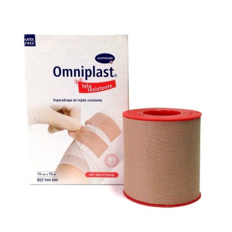 ESPARADRAPO TELA MARRON OMNIPLAST, 10CMX10M, 1UNDS